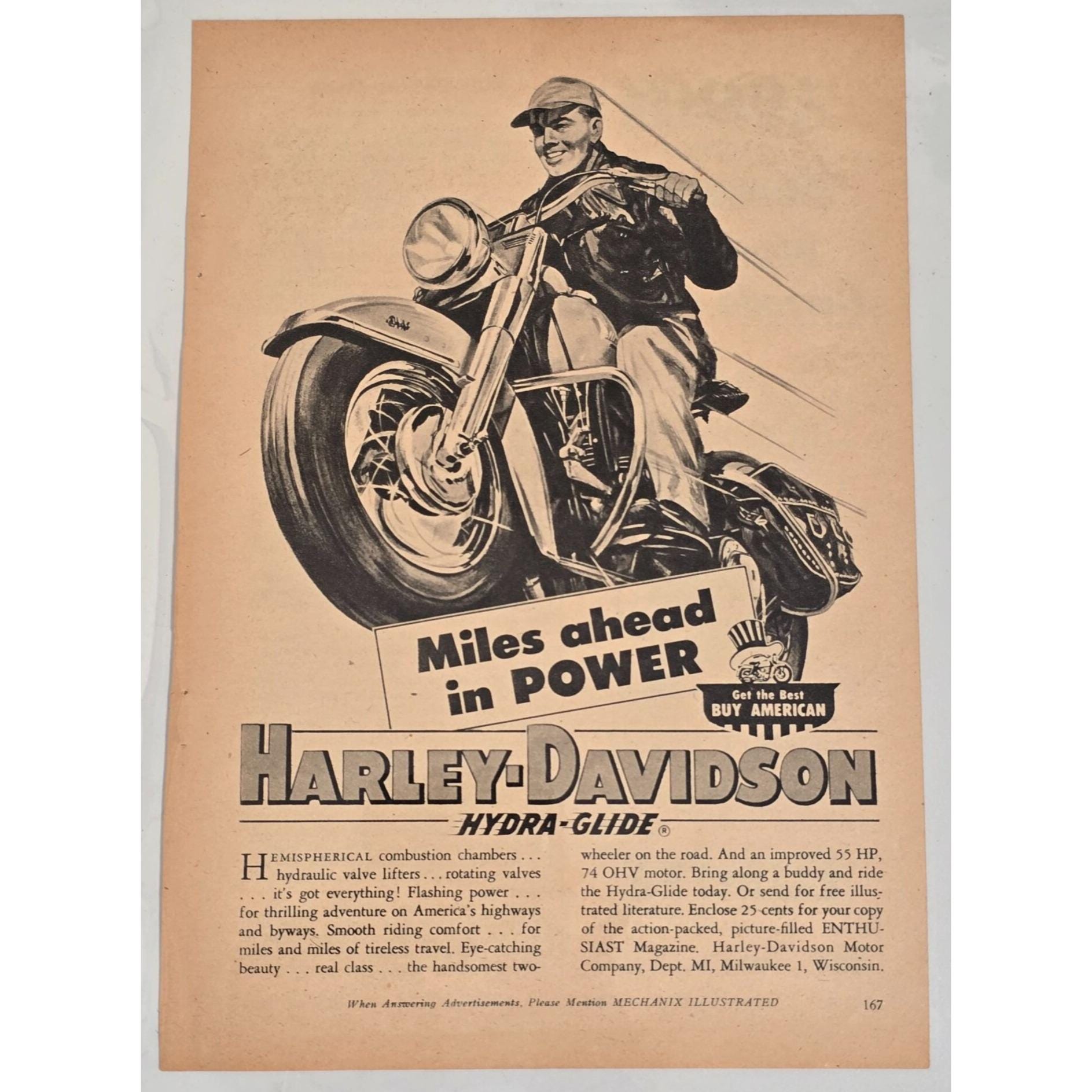Vintage harley davidson poster - Etsy 日本