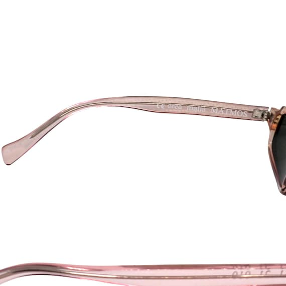 MATMOS Transparent Pink Rectangular Sunglasses Gr… - image 7