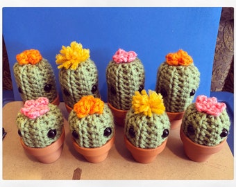 Crochet Crochet Amigurumi Cactus Décoratif Accent Pincushion