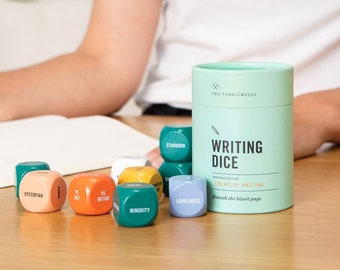 Writing Dice - Inspiration for creative writing / Overcome writer's block. Gift for writers, authors, teachers. Classroom or studio