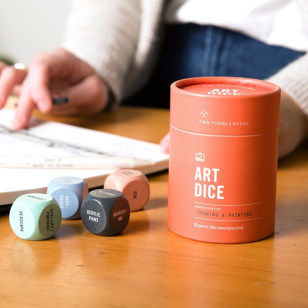 Art Dice - Inspiration for drawing and painting / Overcome artist's block. Gift for artists, teachers. Classroom or studio