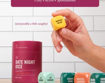 Dados para citas: inspiración para citas divertidas y coquetas. Regalo de San Valentín, regalo para parejas.