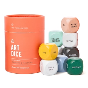 Art Dice - Inspiration for drawing and painting // Overcome artist&#39;s block / Unique gift for artists, teens, teachers