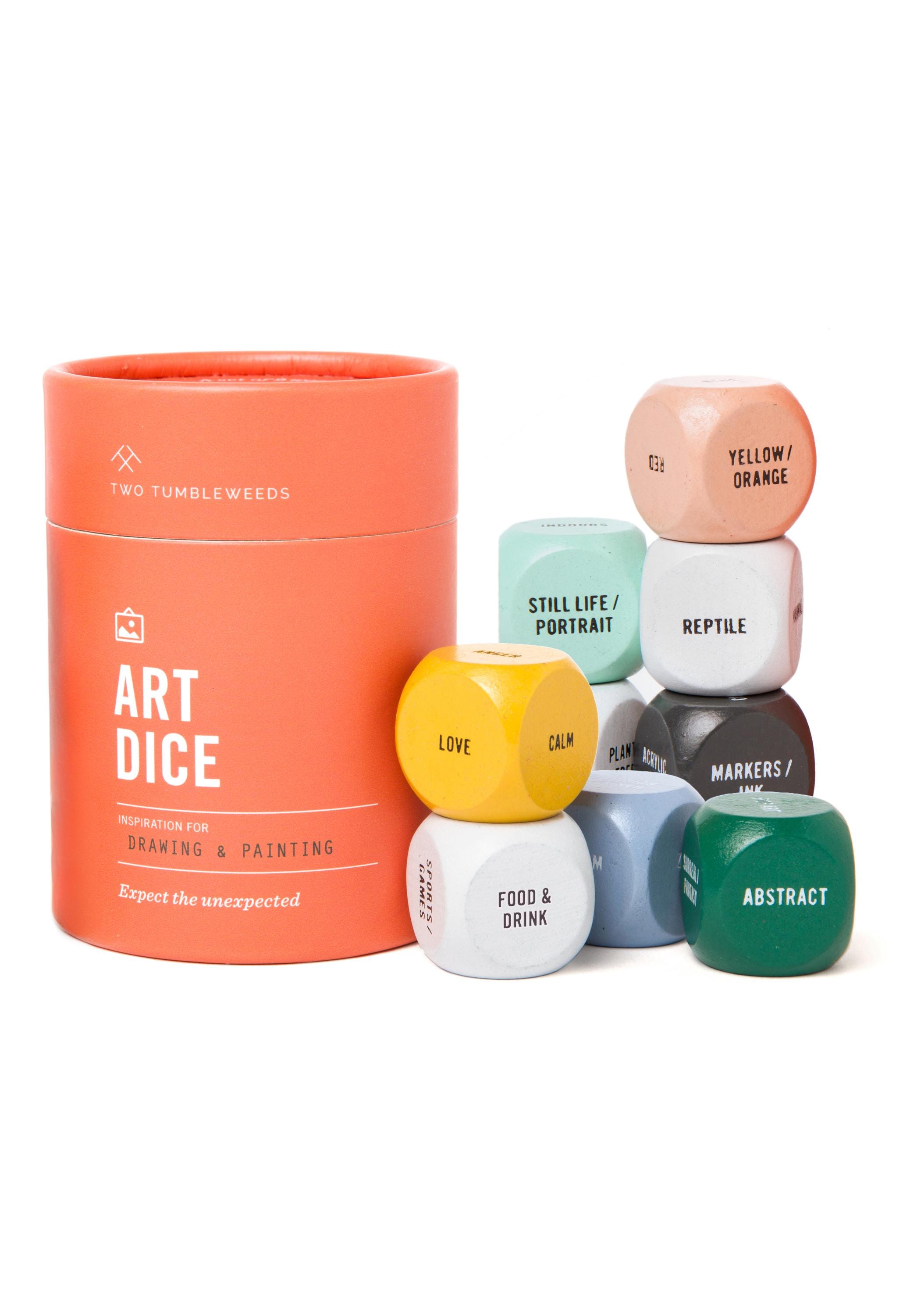 Art Dice - Inspiration for drawing and painting // Overcome artist's block / Unique gift for artists, teens, teachers