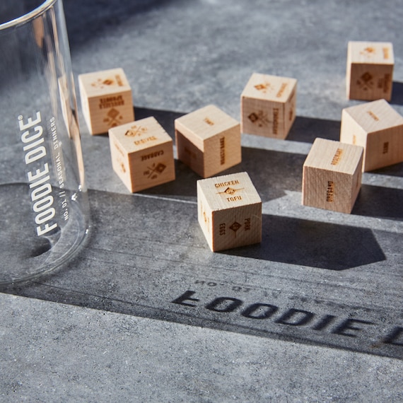 Foodie Dice® Seasonal Dinners Tumbler // Laser Engraved Wood Dice for  Cooking Ideas // Cooking Gift, Foodie Gift, Xmas Gift, Hostess Gift 