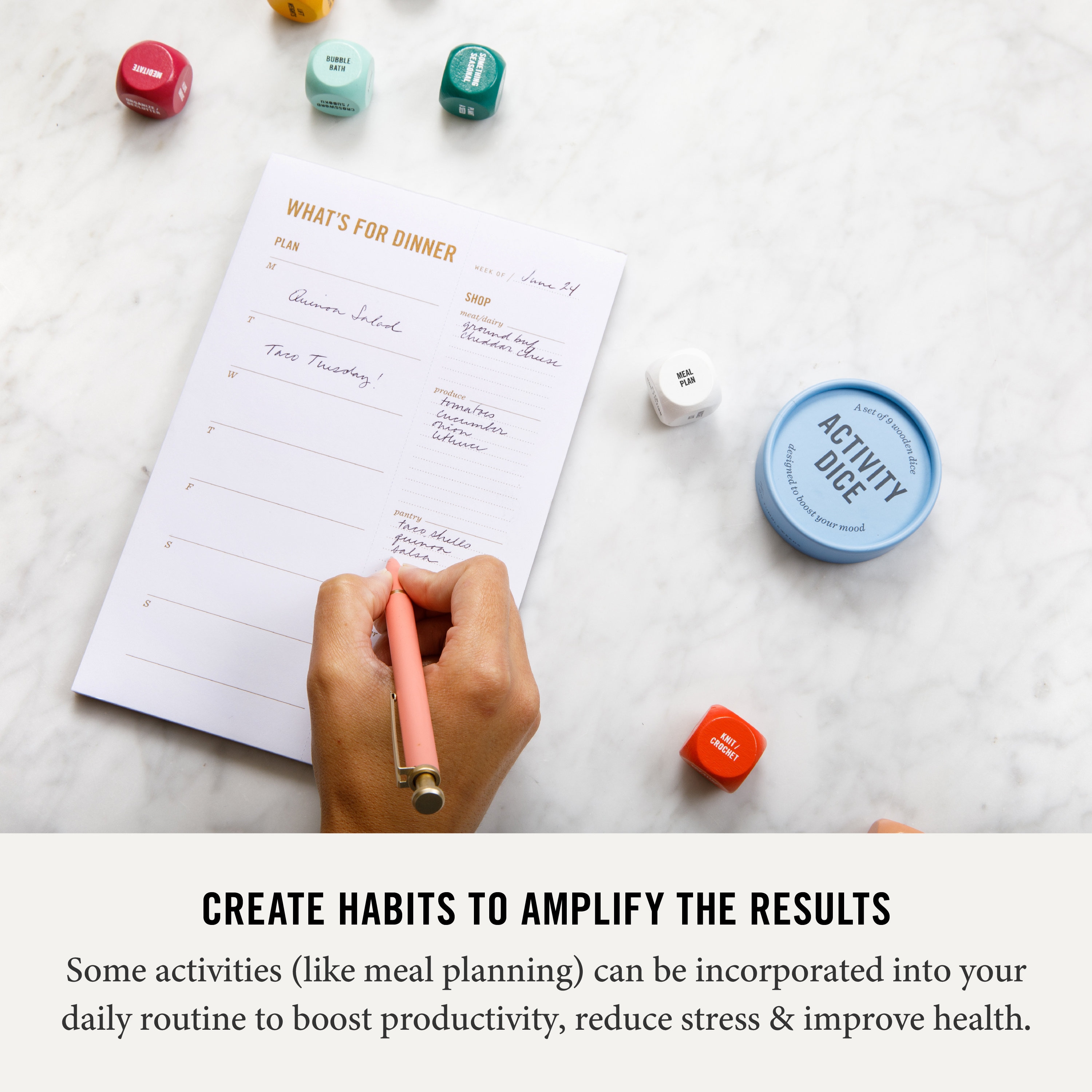 Mood-boosting Activity Dice // Non-digital Activities that Increase Well-being and Happiness / Unique gift, therapist tools, digital detox