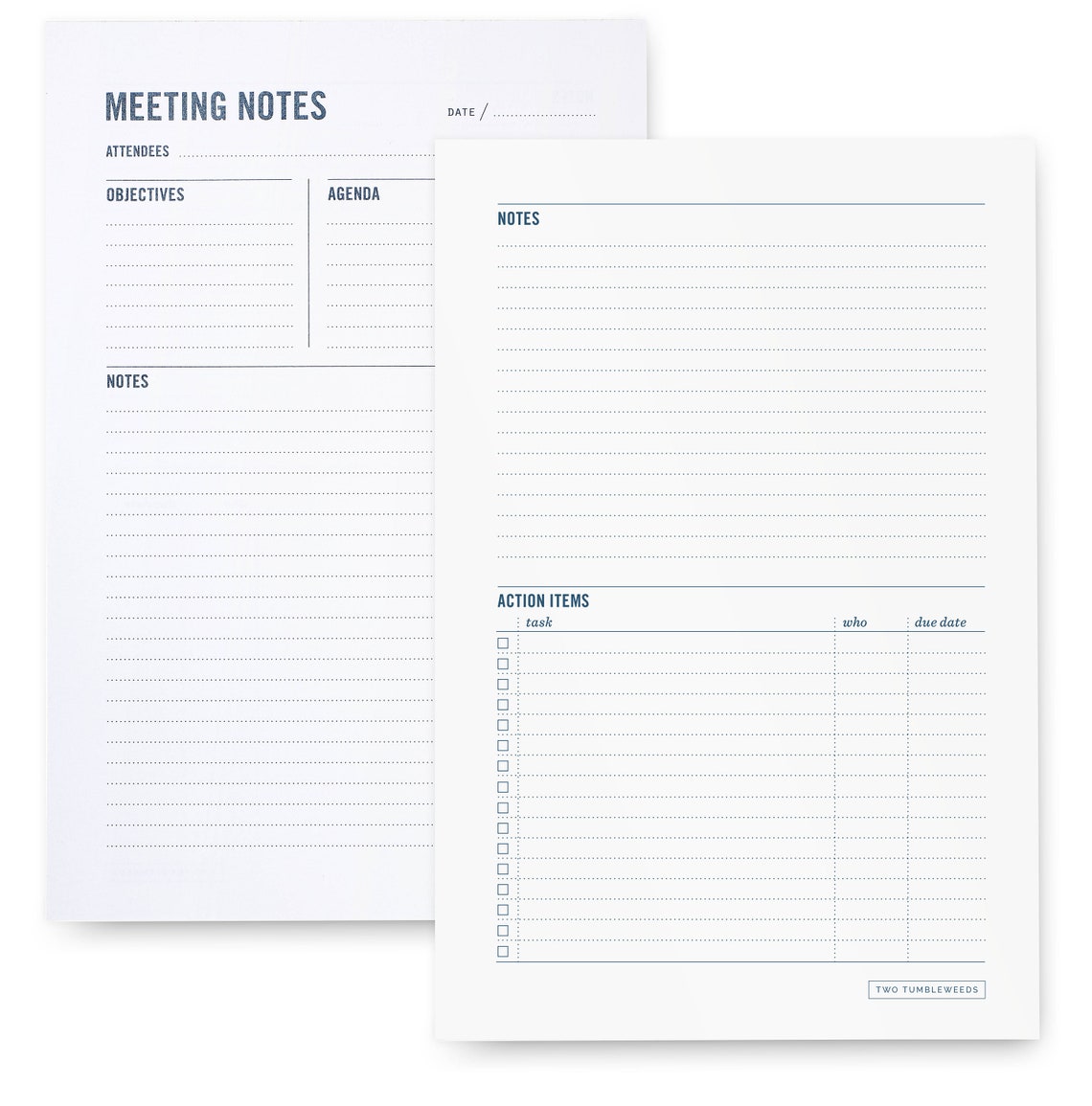 Meeting Notes Notepad Meeting Notes Notepad With Agenda, Attendees, Notes, and Action Plan ...