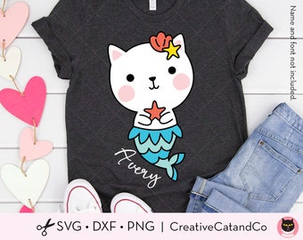 Download Cat Mermaid Svg Etsy