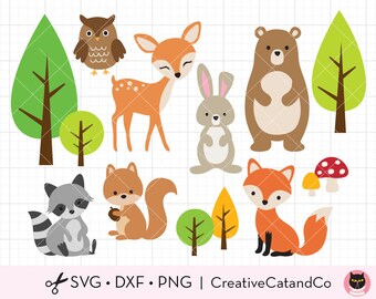 Download Woodland Animals Svg Etsy