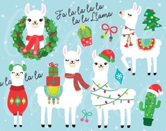 Download Christmas llama | Etsy