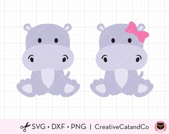 Download Baby Hippo Svg Etsy