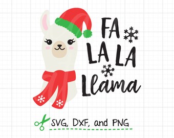 Download Christmas llama | Etsy