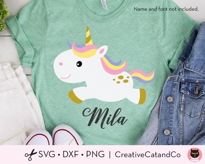 Baby Unicorn SVG DXF Files for Cricut and Silhouette Jumping | Etsy