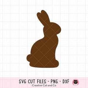 Lapin de Pâques au chocolat Svg Kid Lapin de Pâques au chocolat SVG DXF Clipart coupe fichiers pour Cricut et Silhouette usage Commercial