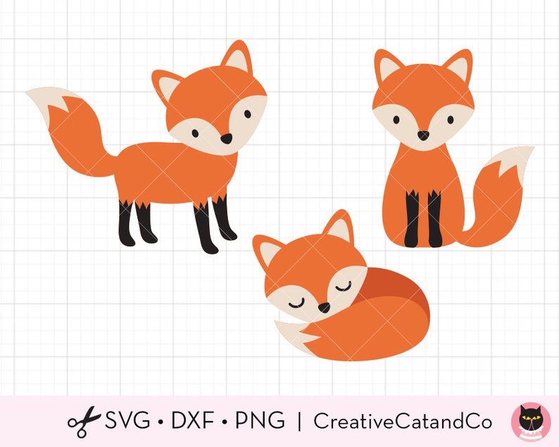 Download Fox SVG DXF Files for Cricut or Silhouette Cute Sleeping ...