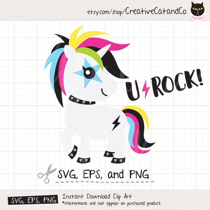 Download Cute Unicorn SVG You Rock svg Files for Cricut or ...
