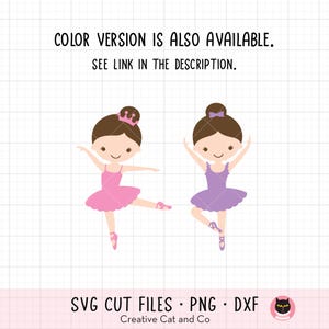 Ballett-Tänzerin SVG DXF Ballerina svg dxf Dateien für Cricut oder Silhouette Kleine Tänzerin, niedliche Tänzerin, Prinzessin Ballerina, svg dxf Cut-Datei