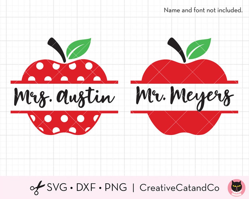 Download Split Apple Svg Teacher Apple Monogram Frame Svg Split ...