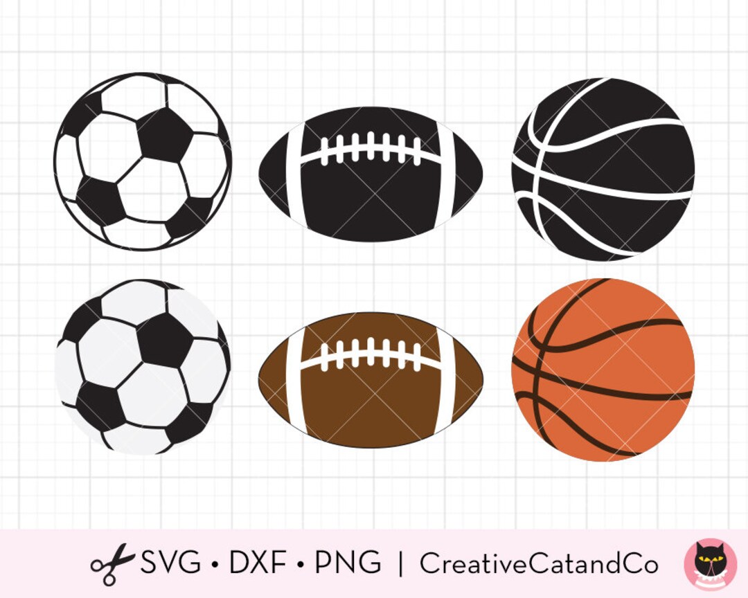 Football Soccer Ball Basketball SVG Files for Cricut or Silhouette