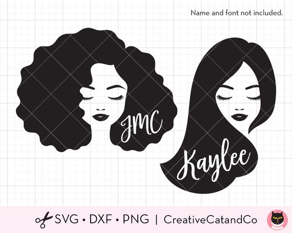 Download Black Woman Face Svg Dxf Black Woman Svg African American Etsy