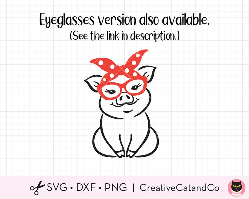 Download Pig Bandana Svg Png Baby Pig with Bandana Svg Clipart Pig ...