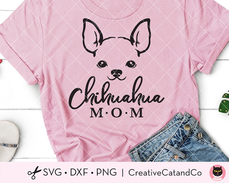 Download Chihuahua Mom SVG DXF Chihuahua Lover Dog Breed Head Face ...