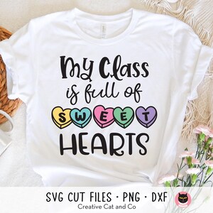 La mia classe è piena di innamorati Svg, Png, Insegnante San Valentino Svg, Scuola San Valentino Svg, Design maglietta, Regalo insegnante, Svg, File di taglio, Dxf
