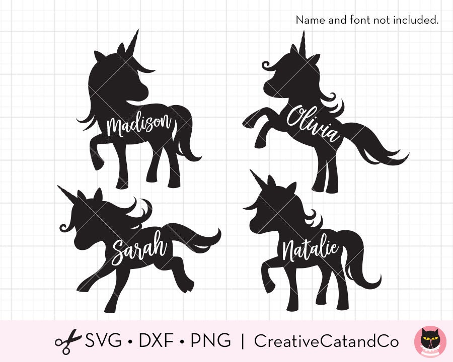 Unicorn Silhouette SVG DXF Cuttable Cute Baby Unicorn | Etsy