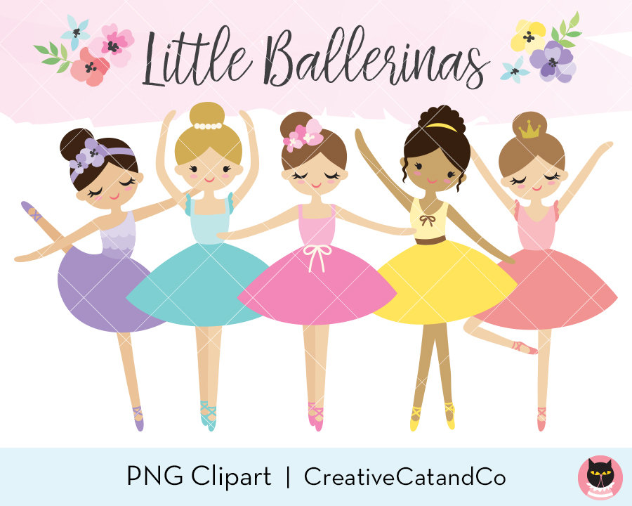 spade hoofdpijn Collectief Ballerina Clipart Cute Little Dancers Girl Ballet Dancer - Etsy