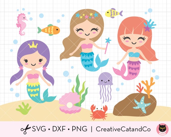 Download Mermaid Svg Clipart Little Mermaid Svg Mermaid Crown Hand Drawn Crab Svg Fish Svg Octopus Starfish Shells Art Collectibles Digital Mtacademy Co Il