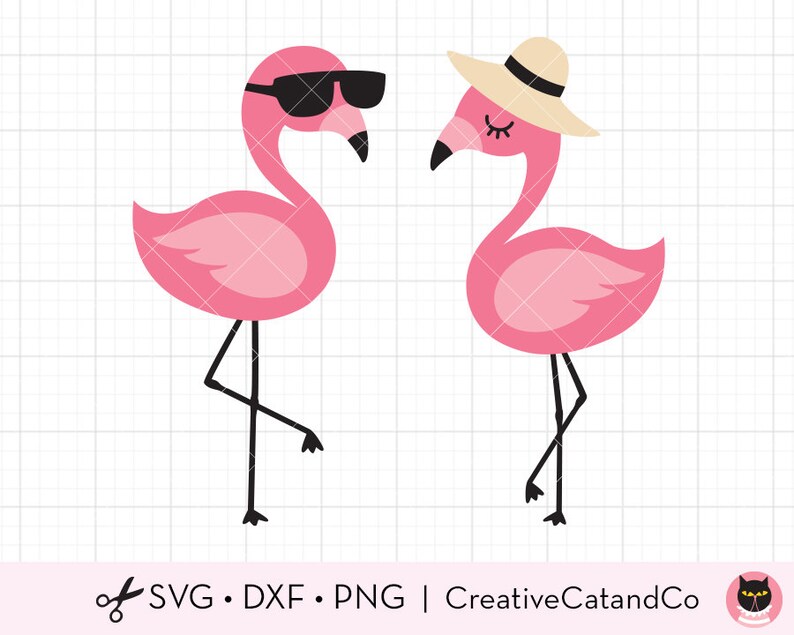 Download Cute Flamingo SVG DXF Summer Flamingo Flamingo With | Etsy