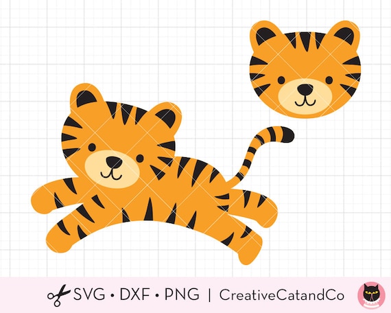 Download Tiger SVG DXF Baby Tiger SVG dxf Cute Tiger Face Head svg ...