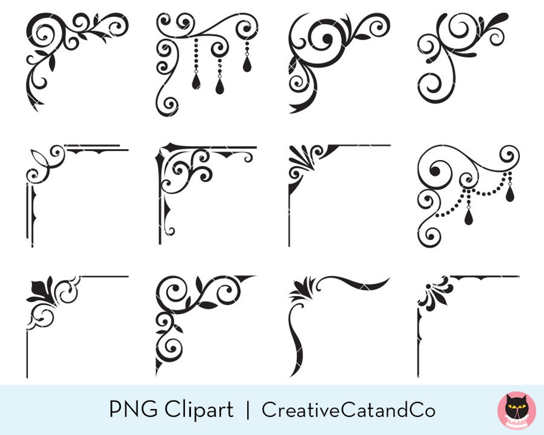 Rahmen Clipart Dekorativer Rahmen Clipart Dekorativer - Etsy Schweiz