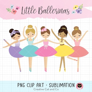 Ballerina PNG Clipart, Cute Little Dancers, Girl Ballet Dance, Prima Ballerina, Dancing Girl Illustration, Commercial Use