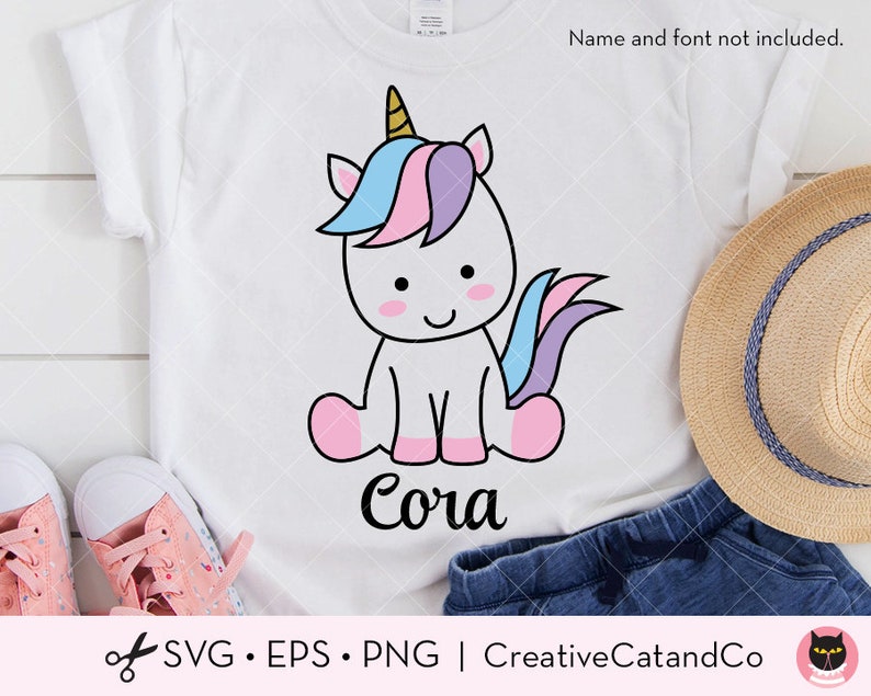 Download Cute Baby Unicorn SVG EPS Files for Cricut or Silhouette ...