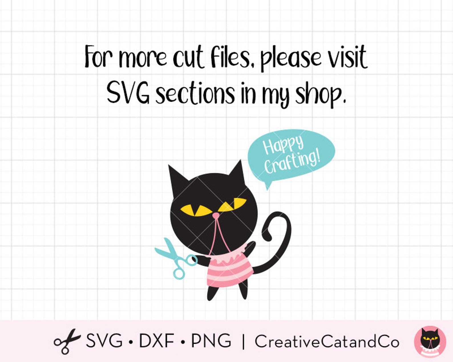 Cat Monogram SVG Cat Monogram Frame Files Cute Simple Black | Etsy