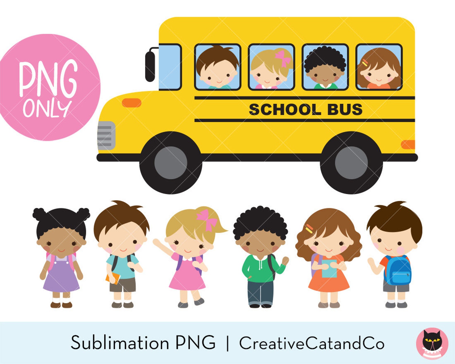 School Kid Clipart Back to School Kid Clipart Children Clip Etsy