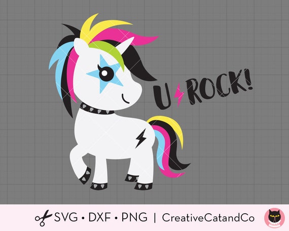 Download Cute Unicorn Svg Dxf You Rock Svg Files For Cricut Or Etsy PSD Mockup Templates