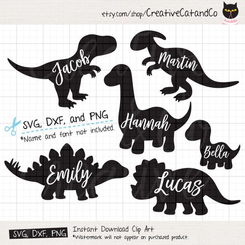 Download Dinosaur Silhouette SVG Files for Cricut or Silhouette ...