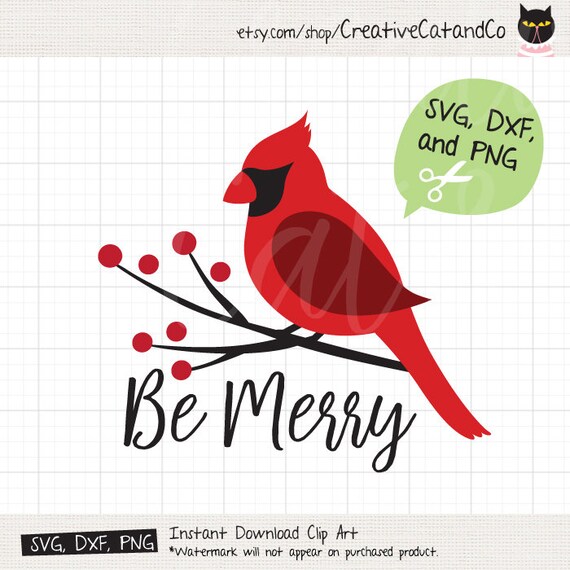 Download Christmas Cardinal SVG DXF Cuttable Red Cardinal Bird on ...