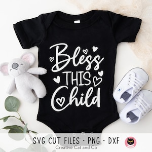 Segen dieses Kind Schmuck, Baby, Kind, Neugeborenen, Taufe Schmuck, Christlich, Religiös, Babyparty Schmuck, Christliches Geschenk, Shirt Design, svg, Dxf, Png