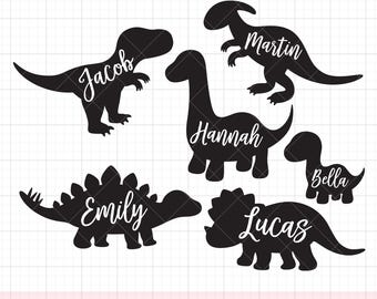 Dinosaur Silhouette SVG PNG Files for Cricut or Silhouette Cute Baby Dinosaur Svg Dxf Cut File T rex Simple Dinosaur svg dxf Clipart