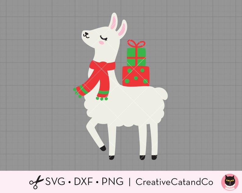 Download Christmas Llama SVG DXF Cute Cuttable Holiday Xmas Llama ...