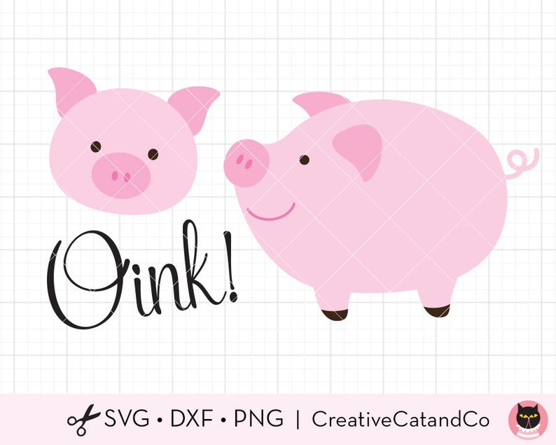 Download Pig SVG Files for Cricut or Silhouette File Cute Pig Face ...