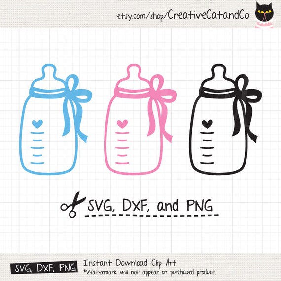 Download Milk Bottle SVG Files for Cricut or Silhouette Cute Baby | Etsy