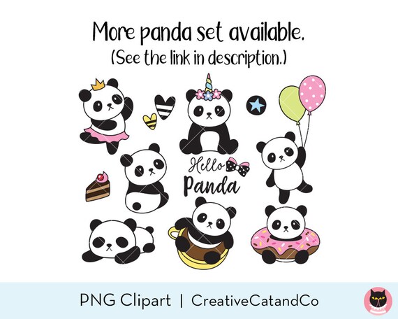 Premium Vector Clipart - Kawaii Panda - Cute Pandas Planner Addict Clipart  - Panda Loves Planning - Instant Download - Kawaii Clipart