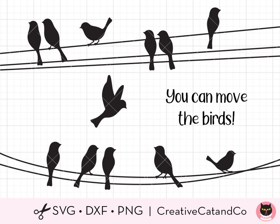 Birds on a Wire Art - Etsy