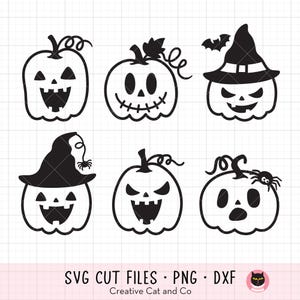 Halloween Jack O Lantern pompoen overzicht silhouet Svg, png, schattige jongen grappige Halloween, Trick or Treat, heks vleermuis spin clipart bundel, dxf