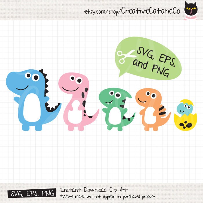 Download Dinosaur Family SVG Files for Cricut Cute Dino svg Cut ...