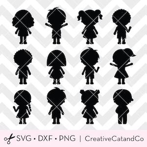 Little Boy Fishing SVG / Little Girl Fishing SVG Silhouettes. Boy and Girl  Holding Fishing Pole Clipart 